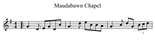 Maudabawn Chapel - staff notation