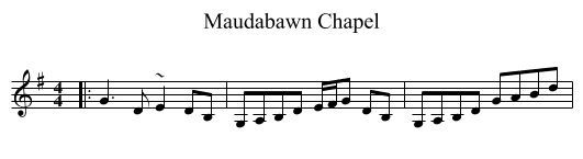 Maudabawn Chapel - staff notation
