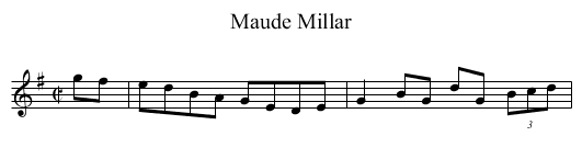 Maude Millar - staff notation