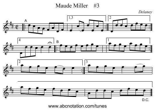 Maude Miller    #3 - staff notation