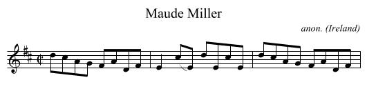 Maude Miller - staff notation