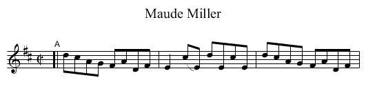 Maude Miller - staff notation