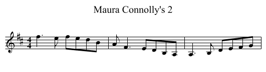 Maura Connolly's 2 - staff notation