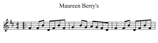 Maureen Berry's - staff notation
