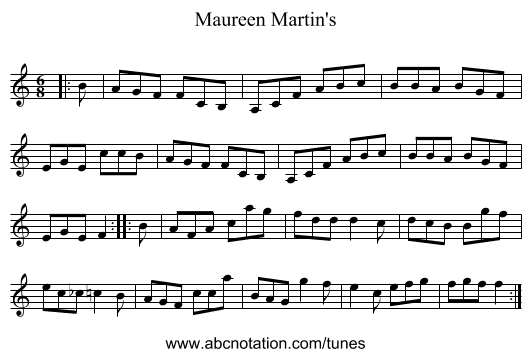 Maureen Martin's - staff notation