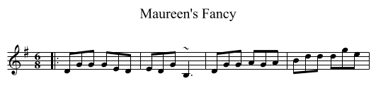 Maureen's Fancy - staff notation