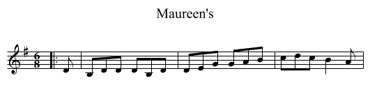 Maureen's - staff notation