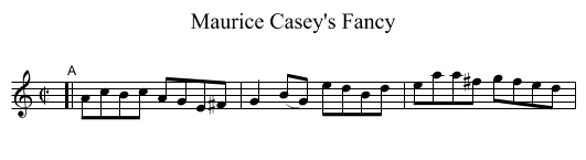 Maurice Casey's Fancy - staff notation