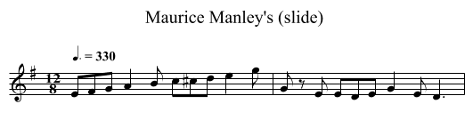 Maurice Manley's (slide)  - staff notation