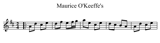 Maurice O'Keeffe's - staff notation