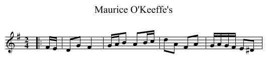 Maurice O'Keeffe's - staff notation
