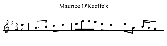Maurice O'Keeffe's - staff notation