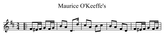 Maurice O'Keeffe's - staff notation