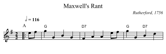 Maxwell's Rant - staff notation