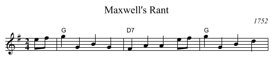Maxwell's Rant - staff notation