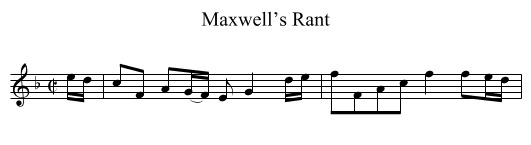 Maxwell’s Rant - staff notation