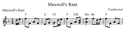 Maxwell's Rant - staff notation