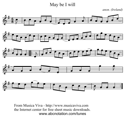 May be I will - staff notation