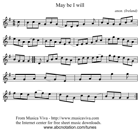 May be I will - staff notation