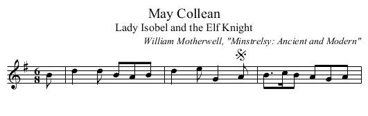 May Collean - staff notation