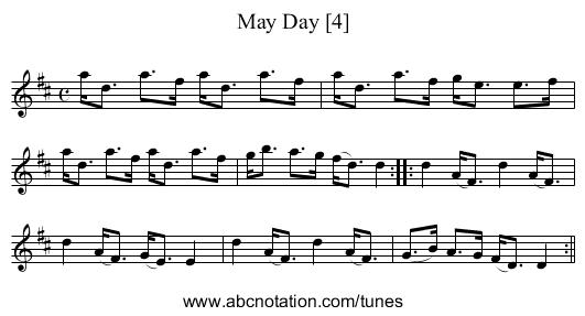 May Day [4] - staff notation