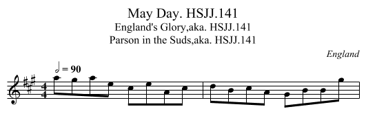 May Day. HSJJ.141 - staff notation