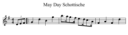 May Day Schottische - staff notation