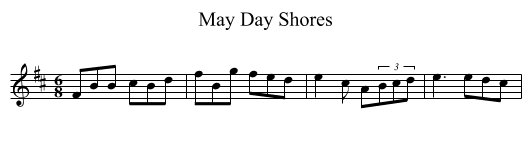 May Day Shores - staff notation