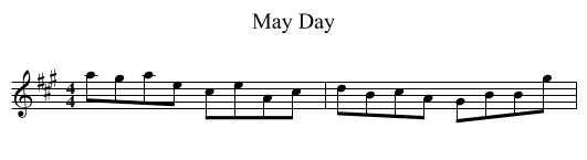 May Day - staff notation