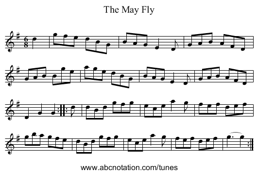 May Fly, The - staff notation