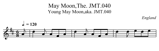 May Moon,The. JMT.040 - staff notation