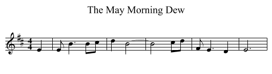 May Morning Dew, The  - staff notation