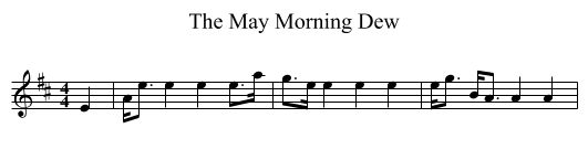 May Morning Dew, The  - staff notation