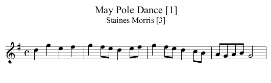 May Pole Dance [1] - staff notation