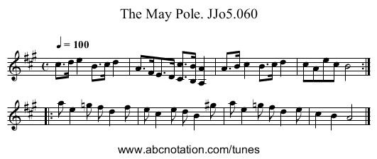 May Pole. JJo5.060, The - staff notation