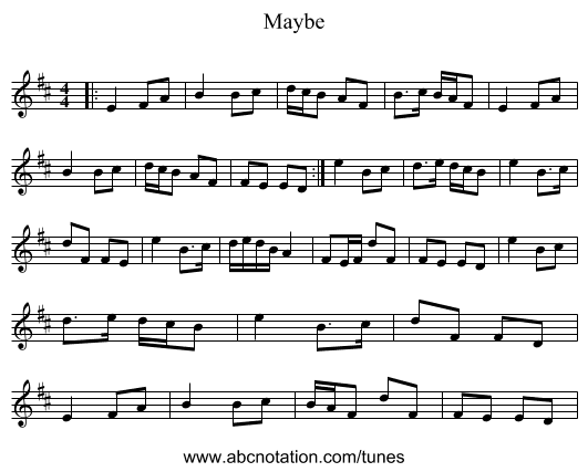 Maybe - staff notation