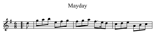 Mayday - staff notation