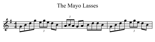 Mayo Lasses, The  - staff notation
