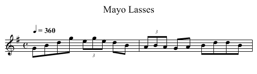 Mayo Lasses - staff notation