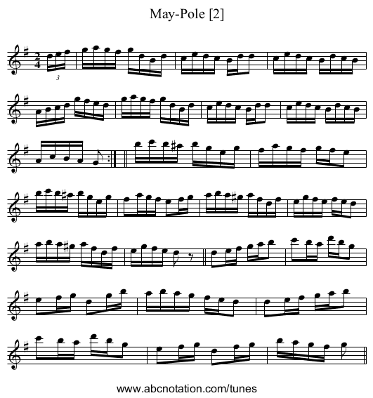 May-Pole [2] - staff notation