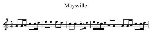 Maysville - staff notation