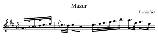 Mazur - staff notation