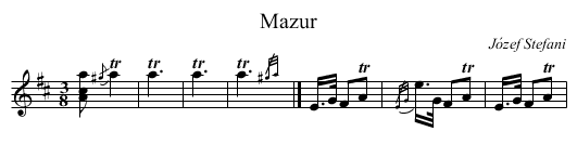 Mazur - staff notation