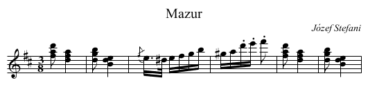 Mazur - staff notation