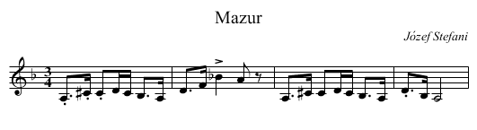 Mazur - staff notation