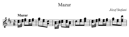 Mazur - staff notation