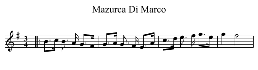 Mazurca Di Marco - staff notation