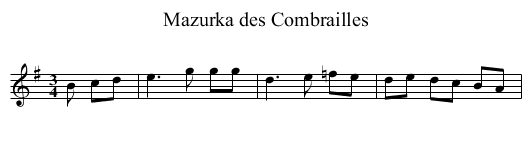 Mazurka des Combrailles - staff notation