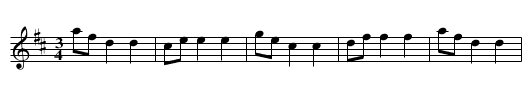 Mazurka efter A. A. Anderberg - staff notation