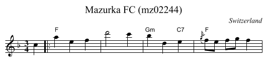 Mazurka FC (mz02244) - staff notation